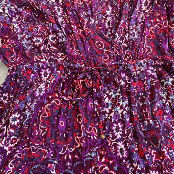 TIgerlily Women’s Playsuit Size 12 Long Sleeves Purple Red Pre Owned. - Picture 3 of 13